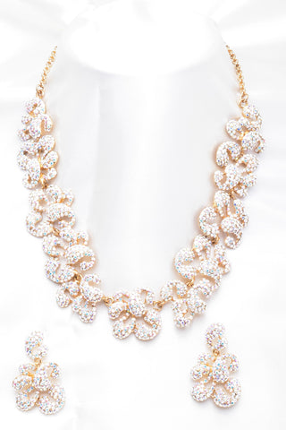 Atypical Elegant Classical Crystal Necklace Set_2 colors