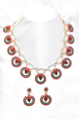 Classical round crystal  Necklace_2 colors