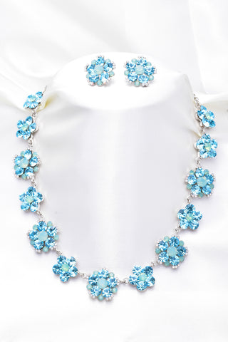 Flower Elegant Crystal Necklace set