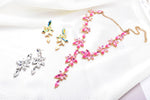 Marquise fancy Crystal drop Necklace set_2 colors