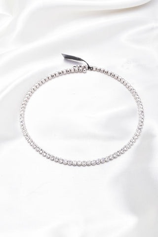 Clear crystal adjustable Choker Necklace