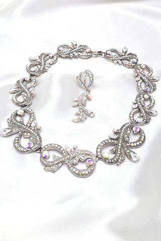 Elegant Victorian crystal Necklace_2 colors