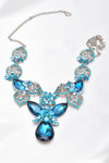 Elegant Classical crystal leaf Necklace_2 colors