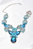 Elegant Classical crystal leaf Necklace_2 colors