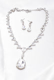 Elegant tear drop fancy Crystal Necklace_2 colors