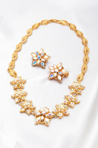 Flower fancy crystal Necklace