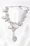 Elegant Fancy Tear drop crystal leaf Necklace_4 colors