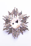 FANCY SHIELD SHAPE SWAROVSKI CRYSTAL  BROOCH_3 colors