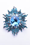 FANCY SHIELD SHAPE SWAROVSKI CRYSTAL  BROOCH_3 colors