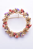 Fancy Wreath Genuine Swarovski crystal Brooch_2 colors