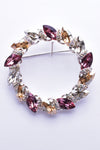 Fancy Wreath Genuine Swarovski crystal Brooch_2 colors