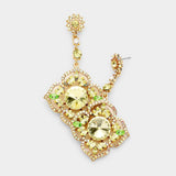 Crystal Floral Earrings_11 colors