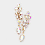 Leaf Fancy marquise crystal earring_10 colors