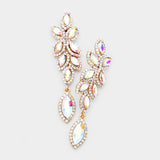 Leaf Fancy marquise crystal earring_10 colors