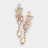 Leaf Fancy marquise crystal earring_10 colors