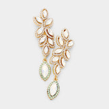 Leaf Fancy marquise crystal earring_10 colors