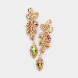 Leaf Fancy marquise crystal earring_10 colors