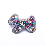 Vintage Scottie fancy Crystal Barrette