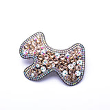 Vintage Scottie fancy Crystal Barrette