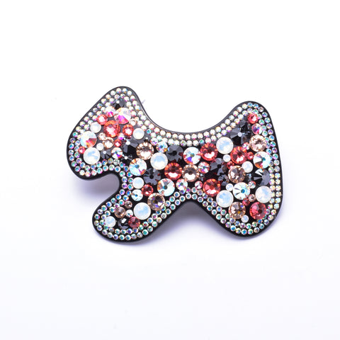 Vintage Scottie fancy Crystal Barrette