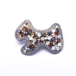 Vintage Scottie fancy Crystal Barrette