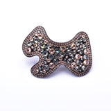 Vintage Scottie fancy Crystal Barrette