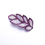 Elegant Rose leaves crystal Hair barrette