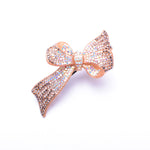 Elegant Crystal Ribbon Hair bow Barrette