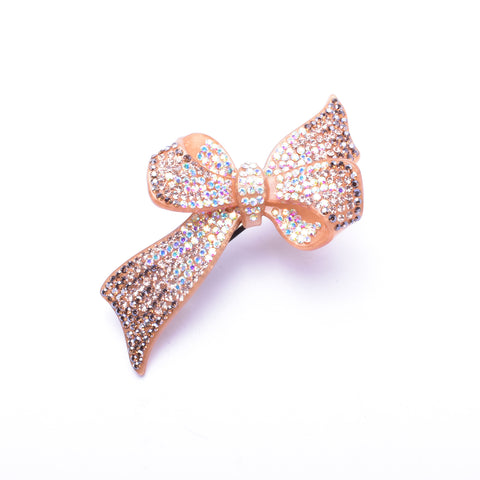 Elegant Crystal Ribbon Hair bow Barrette