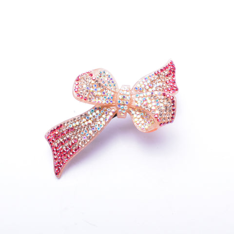 Elegant Crystal Ribbon Hair bow Barrette