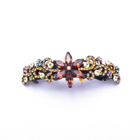 Elegant flower fancy Crystal Barrette