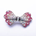 Fancy High quality Acrylic  & Crystal Bow-tie Hair Barrette