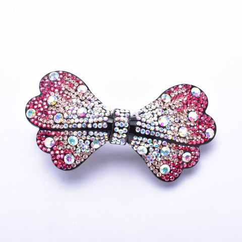 Fancy High quality Acrylic  & Crystal Bow-tie Hair Barrette