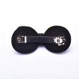 Elegant Stretch fabric triple Bow-tie fancy crystal Hair Clip