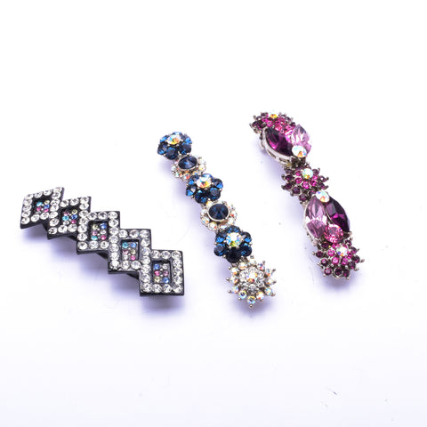 Elegant Swarovski Fancy crystal Hair barrette(3 pch/ Pack)