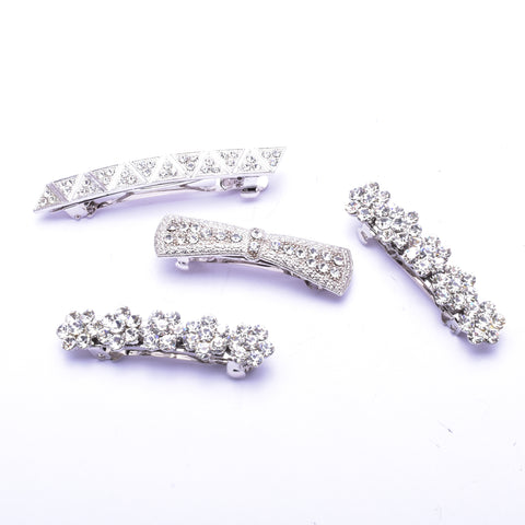 Elegant Swarovski crystal Hair barrette( 4 pcs/ pack )