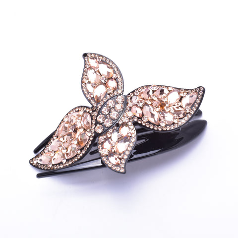 French style Acrylic Flower leaves Hair Clip