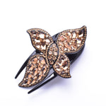 French style Acrylic Flower leaves Hair Clip