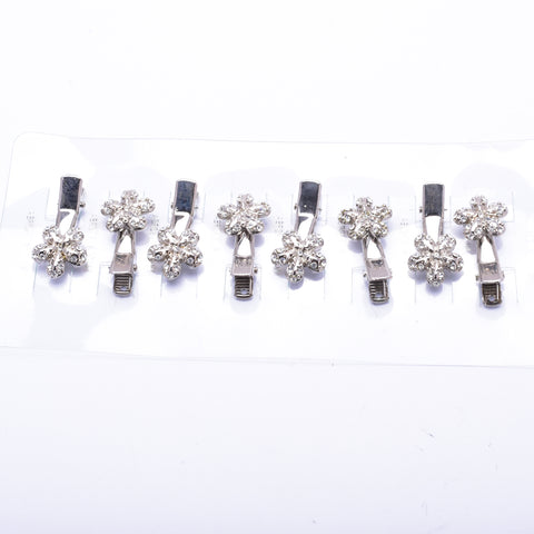 Flower crystal small Alligator Hair Clip ( 8 pcs / Pack)