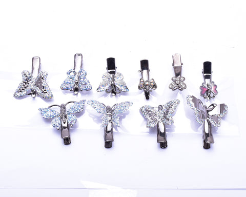 Butterfly Crystal Small Alligator Hair Clip (10 PCS / Pack)
