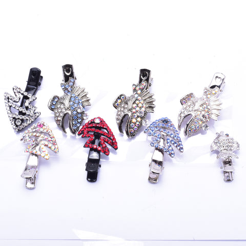 Assort Fish Crystal Small Alligator Hair Clip (8 PCS / Pack)