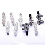 Assort crystal  Alligator Hair Clip ( 9 pcs / Pack)