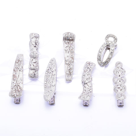 Assort Crystal Alligator Hair Clip ( 7 pcs / Pack)