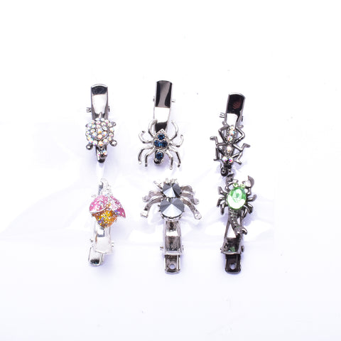 Assort Insect Crystal Small Alligator Hair Clip (6 PCS / Pack)