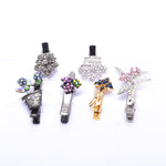 Assort Fancy Crystal Small Alligator Hair Clip ( 6 pcs / Pack)