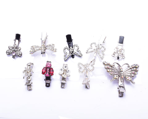 Assort Insect Crystal Small Alligator Hair Clip (10 PCS / Pack)