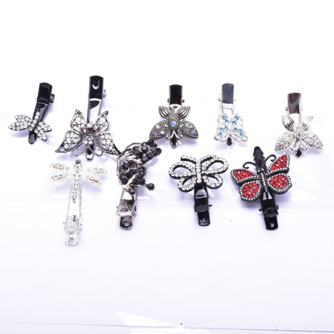 Assort Insect Crystal Small Alligator Hair Clip (9 PCS / Pack)