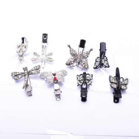 Assort Insect Crystal Small Alligator Hair Clip (8 PCS / Pack)