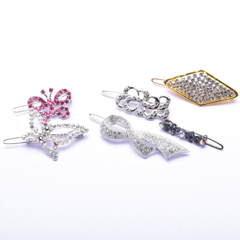 Elegant Swarovski crystal Hair Clip( 6 pcs/ pack )