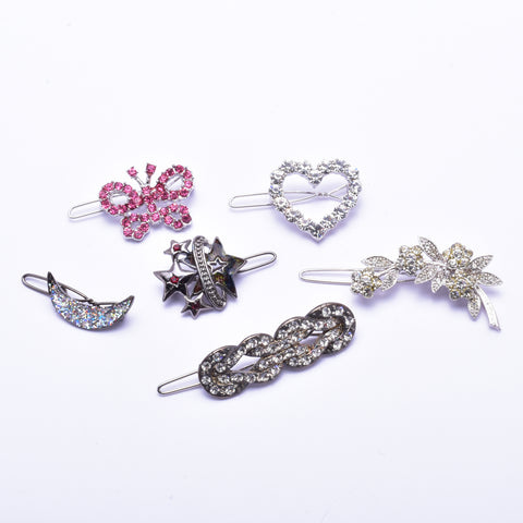 Elegant Swarovski crystal Hair Clip( 6 pcs/ pack )